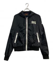 Hysteric Glamour（ヒステリックグラマー）の古着「HG CIRCLE HEADフーデッドジャケット　01183AB09」｜ブラック