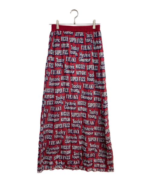 Hysteric Glamour（ヒステリックグラマー）Hysteric Glamour (ヒステリックグラマー) 総柄スカート　01193NK02 レッド×ネイビー サイズ:Freeの古着・服飾アイテム