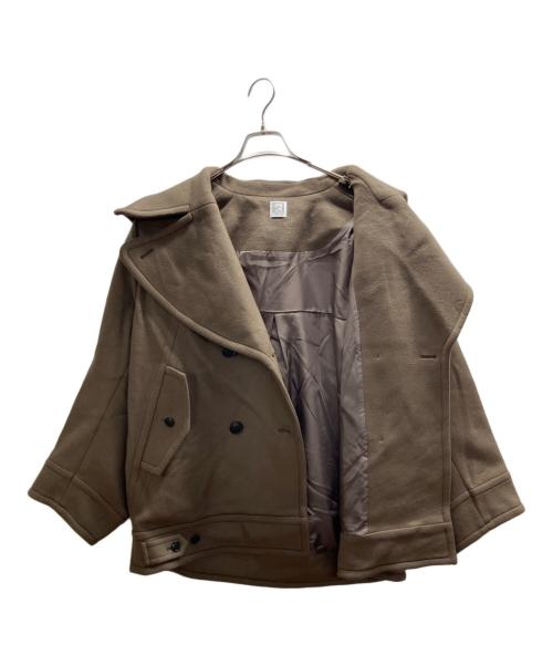 L’AUBE BLANC（ローブブラン）L’AUBE BLANC (ローブブラン) Signature Wide Lapel Mid Coat ブラウン サイズ:Freeの古着・服飾アイテム