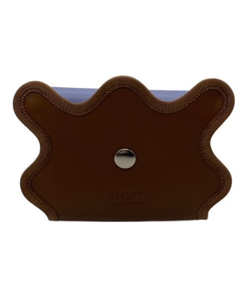 nori enomoto（ノリ エノモト）nori enomoto (ノリ エノモト) wave trifold wallet ブルー×ブラウンの古着・服飾アイテム