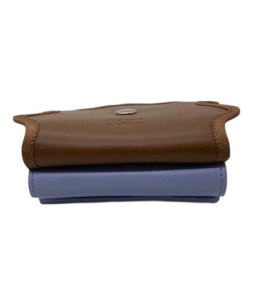 nori enomoto（ノリ エノモト）nori enomoto (ノリ エノモト) wave trifold wallet ブルー×ブラウンの古着・服飾アイテム