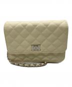 darichダーリッチ）の古着「DDロゴキルティングショルダーバッグ」｜ベージュ