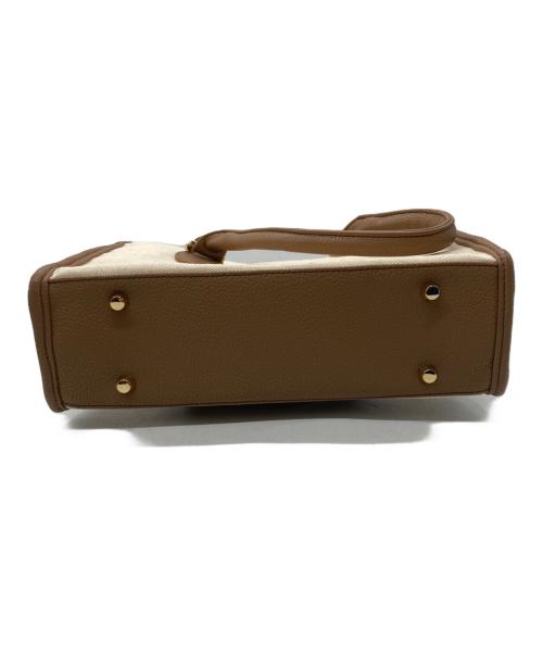 aprily（アプリリー）APRILY (アプリリー) APRILYキャンバストートバッグ ブラウン×ベージュの古着・服飾アイテム