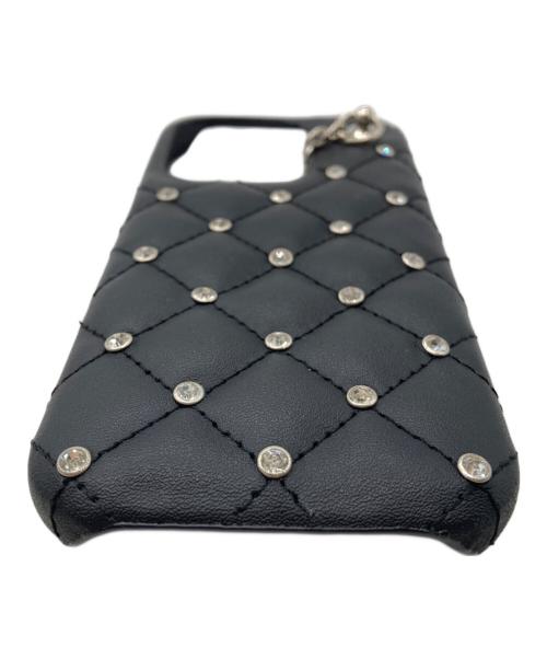 darich（ダーリッチ）Darich (ダーリッチ) キルティングビジューDDチャームiPhone16ケース ブラックの古着・服飾アイテム