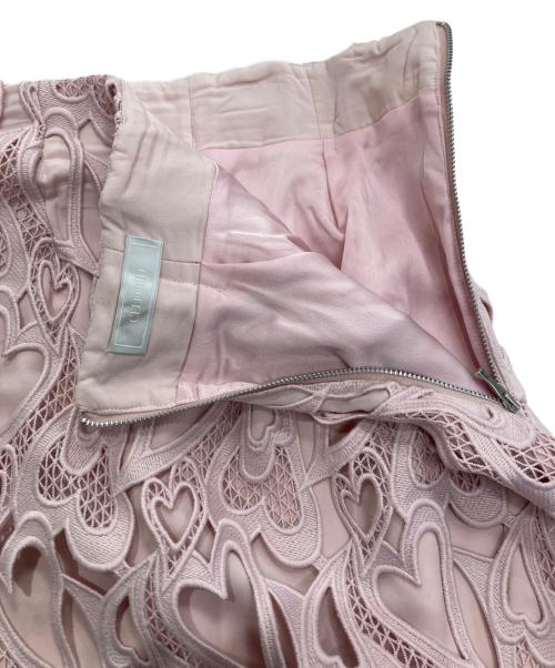 CELFORD（セルフォード）CELFORD (セルフォード) ハートレースタイトスカート ピンク サイズ:38の古着・服飾アイテム