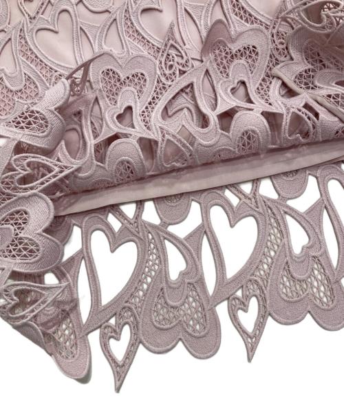 CELFORD（セルフォード）CELFORD (セルフォード) ハートレースタイトスカート ピンク サイズ:38の古着・服飾アイテム