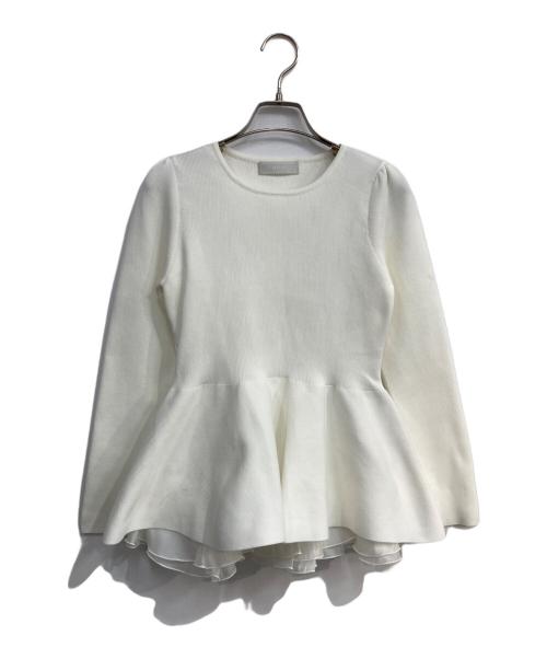 CELFORD（セルフォード）CELFORD (セルフォード) ペプラムドッキングニットプルオーバー アイボリー サイズ:36の古着・服飾アイテム