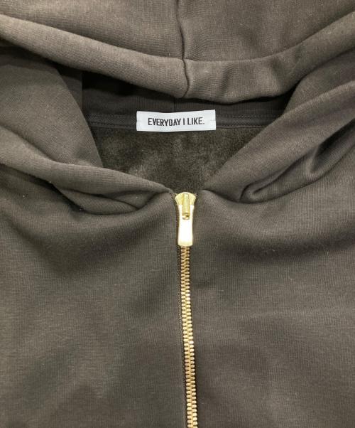 EVERYDAY I LIKE.（エヴリデイ アイ ライク）EVERYDAY I LIKE. (エヴリデイ アイ ライク) Warm ジップフーディー　25AW Deuxieme Classe ブラウン サイズ:Freeの古着・服飾アイテム