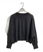 GOOD GRIEF!グッドグリーフ）の古着「Knit Cropped Top」｜グレー