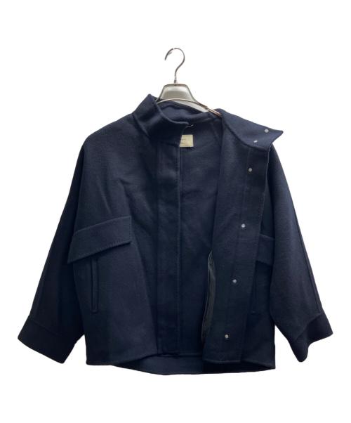ebure（エブール）EBURE (エブール) Ron Herman (ロンハーマン) Wool Beaver Blouson Jacket ネイビー サイズ:36の古着・服飾アイテム