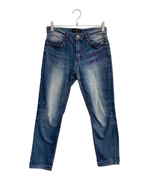 RED PEPPER（レッドペッパ）RED PEPPER (レッドペッパ) BETTY BOOP (ベティー・ブープ) 刺繍デニムパンツ インディゴ サイズ:28の古着・服飾アイテム