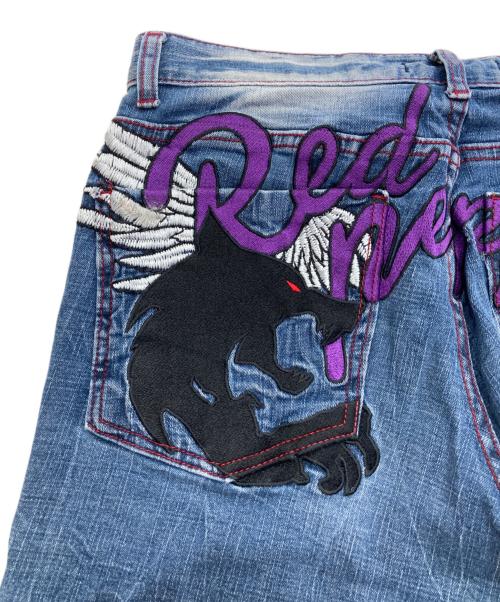 RED PEPPER（レッドペッパ）RED PEPPER (レッドペッパ) BETTY BOOP (ベティー・ブープ) 刺繍デニムパンツ インディゴ サイズ:28の古着・服飾アイテム
