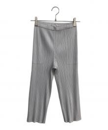 PLEATS PLEASE（プリーツプリーズ）の古着「プリーツパンツ」｜グレー