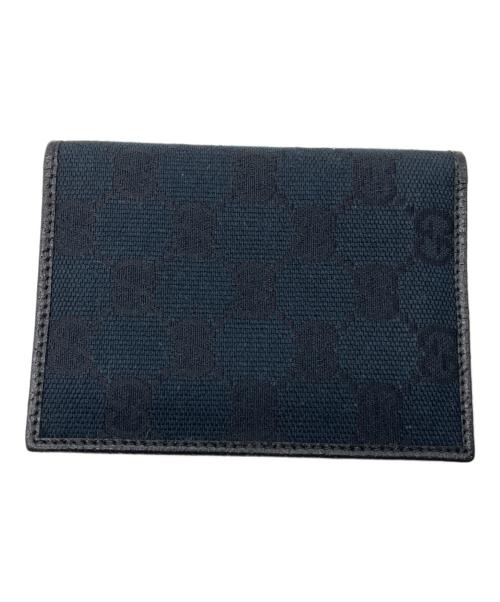 GUCCI（グッチ）GUCCI (グッチ) キャンバスレザーカードケース ブラックの古着・服飾アイテム