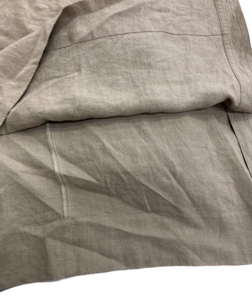 CLOTH&CROSS（クロスアンドクロス）CLOTH&CROSS (クロスアンドクロス) リネンボリュームスリーブカフタンワンピース ブラウン サイズ:1の古着・服飾アイテム