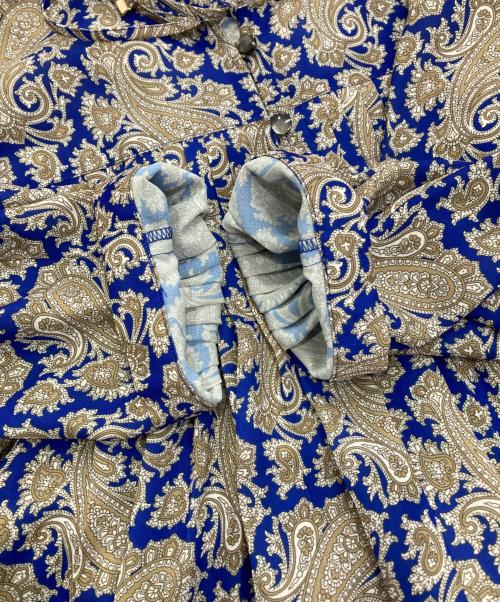 23区（ニジュウサンク）23区 (ニジュウサンク) Ratti ヴィンテージペイズリープリント ワンピース ブルー×ブラウン サイズ:38　(9)の古着・服飾アイテム