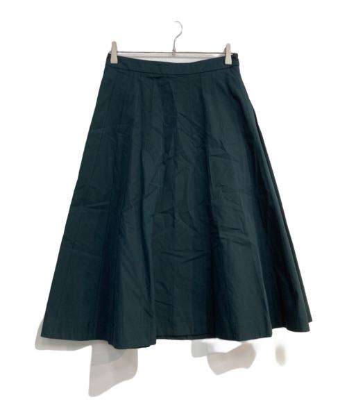 MARGARET HOWELL（マーガレットハウエル）MARGARET HOWELL (マーガレットハウエル) SOFT COMPACT COTTON SKIRT　25AW グリーン サイズ:2の古着・服飾アイテム