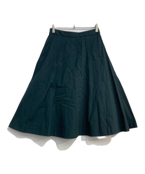 MARGARET HOWELL（マーガレットハウエル）MARGARET HOWELL (マーガレットハウエル) SOFT COMPACT COTTON SKIRT　25AW グリーン サイズ:2の古着・服飾アイテム