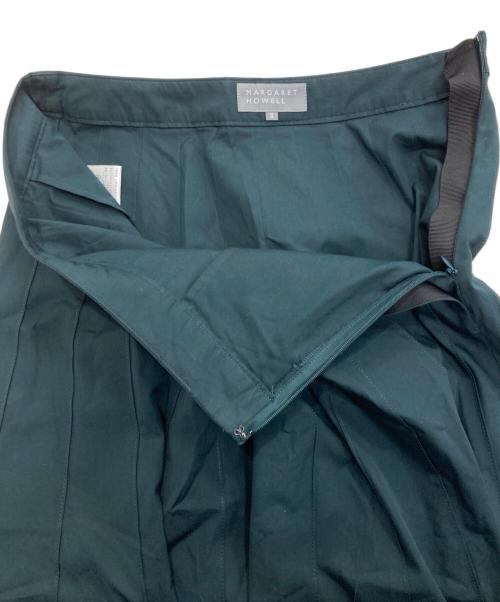 MARGARET HOWELL（マーガレットハウエル）MARGARET HOWELL (マーガレットハウエル) SOFT COMPACT COTTON SKIRT　25AW グリーン サイズ:2の古着・服飾アイテム