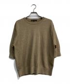 23区ニジュウサンク）の古着「【洗える】オータムメタリック ラメ ニットT　 25AW」｜ゴールド