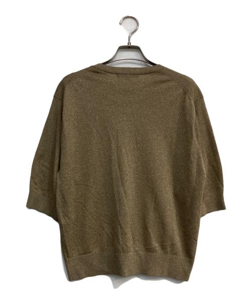 23区（ニジュウサンク）23区 (ニジュウサンク) 【洗える】オータムメタリック ラメ ニットT　 25AW ゴールド サイズ:38の古着・服飾アイテム