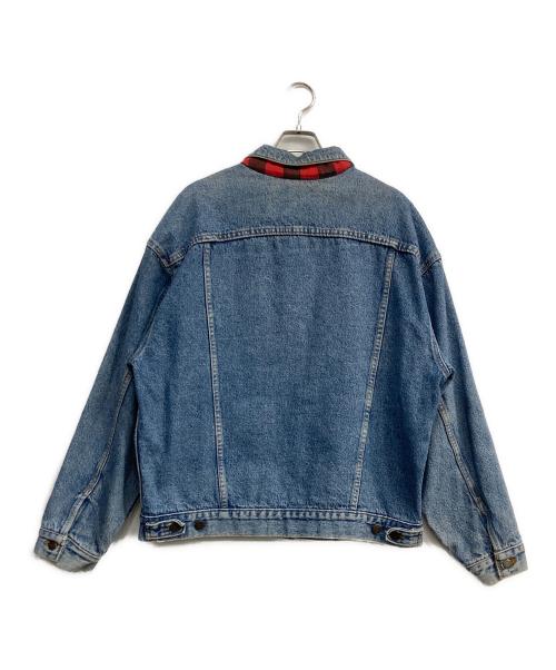 LEVI'S（リーバイス）LEVI'S (リーバイス) 裏地チェックネルデニムジャケット インディゴ サイズ:Lの古着・服飾アイテム
