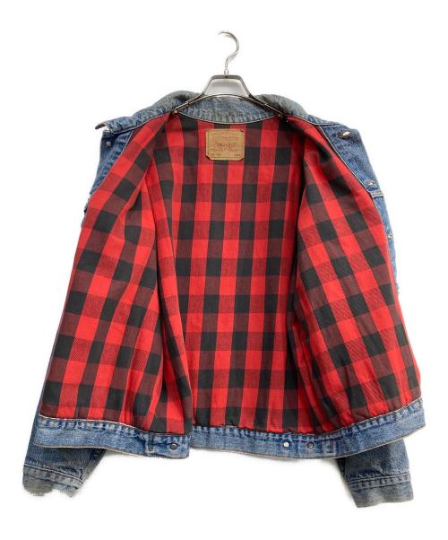 LEVI'S（リーバイス）LEVI'S (リーバイス) 裏地チェックネルデニムジャケット インディゴ サイズ:Lの古着・服飾アイテム