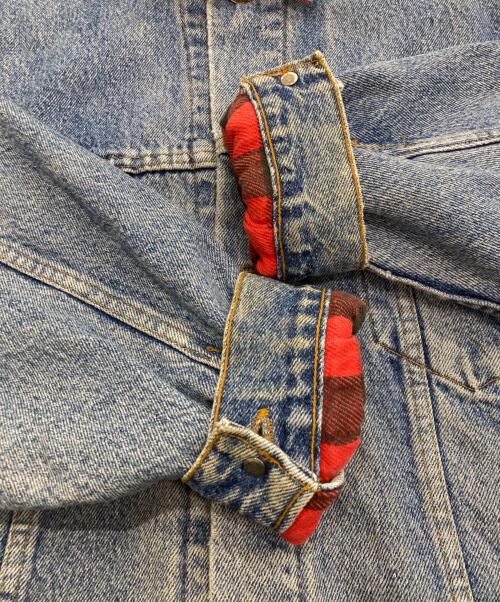 LEVI'S（リーバイス）LEVI'S (リーバイス) 裏地チェックネルデニムジャケット インディゴ サイズ:Lの古着・服飾アイテム