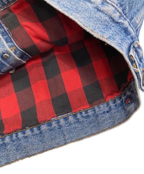 LEVI'S（リーバイス）LEVI'S (リーバイス) 裏地チェックネルデニムジャケット インディゴ サイズ:Lの古着・服飾アイテム