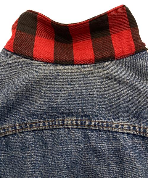 LEVI'S（リーバイス）LEVI'S (リーバイス) 裏地チェックネルデニムジャケット インディゴ サイズ:Lの古着・服飾アイテム