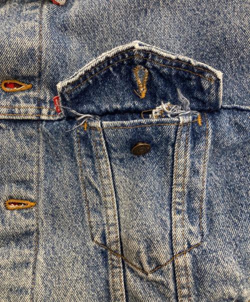 LEVI'S（リーバイス）LEVI'S (リーバイス) 裏地チェックネルデニムジャケット インディゴ サイズ:Lの古着・服飾アイテム