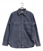 HEADLIGHTヘッドライト）の古着「COVERT CHAMBRAY WORK SHIRT」｜インディゴ