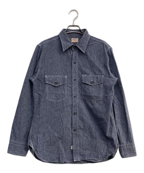 HEADLIGHT（ヘッドライト）HEADLIGHT (ヘッドライト) COVERT CHAMBRAY WORK SHIRT インディゴ サイズ:15.5の古着・服飾アイテム