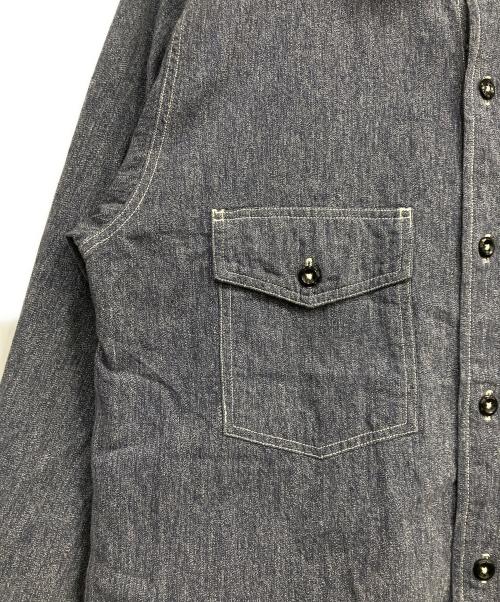 HEADLIGHT（ヘッドライト）HEADLIGHT (ヘッドライト) COVERT CHAMBRAY WORK SHIRT インディゴ サイズ:15.5の古着・服飾アイテム
