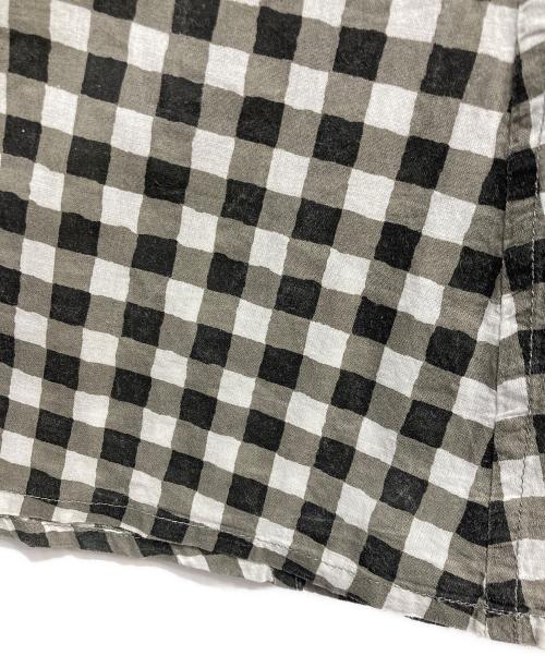 house of lotus（ハウスオブロータス）house of lotus (ハウスオブロータス) サイドギャザーギンガムチェックワンピース ホワイト×グレー サイズ:Mの古着・服飾アイテム