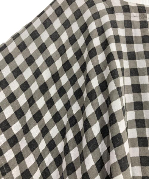 house of lotus（ハウスオブロータス）house of lotus (ハウスオブロータス) サイドギャザーギンガムチェックワンピース ホワイト×グレー サイズ:Mの古着・服飾アイテム