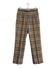 Burberry's（バーバリー）の古着「ノバチェックタックスラックス」｜ベージュ