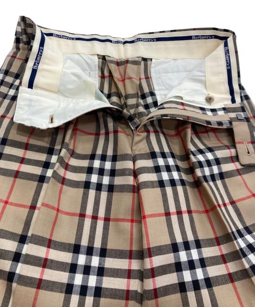 Burberry's（バーバリー）Burberry's (バーバリー) ノバチェックタックスラックス ベージュ サイズ:W79の古着・服飾アイテム