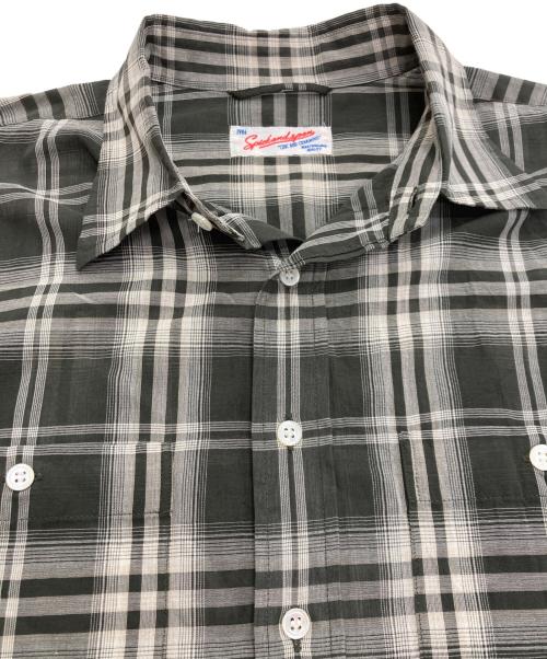 Spick and Span（スピック＆スパン）Spick and Span (スピック＆スパン) コットンボイルチェックルーズシャツ オリーブ サイズ:Freeの古着・服飾アイテム