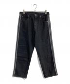 adidasアディダス）の古着「ファイヤーバード アディカラー デニム パンツ」｜ブラック