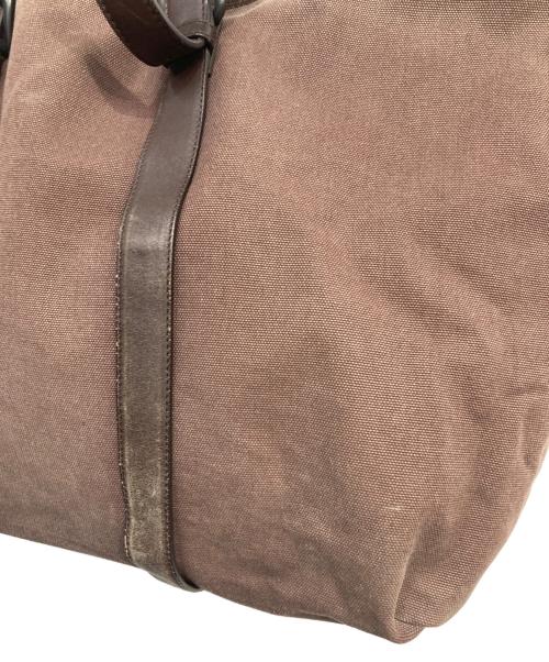 BOTTEGA VENETA（ボッテガベネタ）BOTTEGA VENETA (ボッテガベネタ) キャンバスレザートートバッグ ブラウンの古着・服飾アイテム