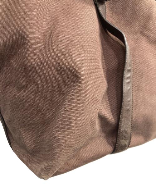 BOTTEGA VENETA（ボッテガベネタ）BOTTEGA VENETA (ボッテガベネタ) キャンバスレザートートバッグ ブラウンの古着・服飾アイテム