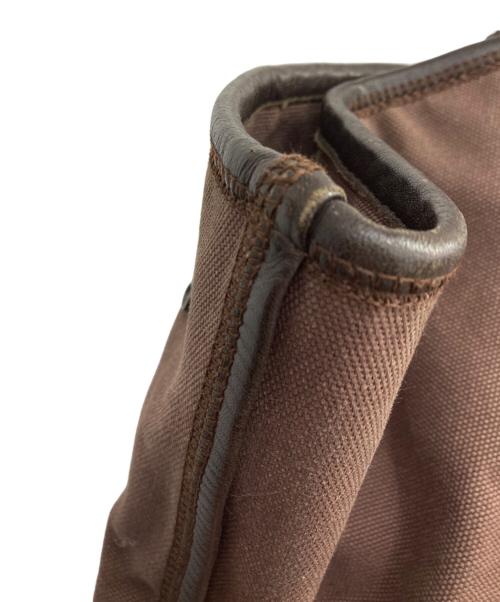 BOTTEGA VENETA（ボッテガベネタ）BOTTEGA VENETA (ボッテガベネタ) キャンバスレザートートバッグ ブラウンの古着・服飾アイテム