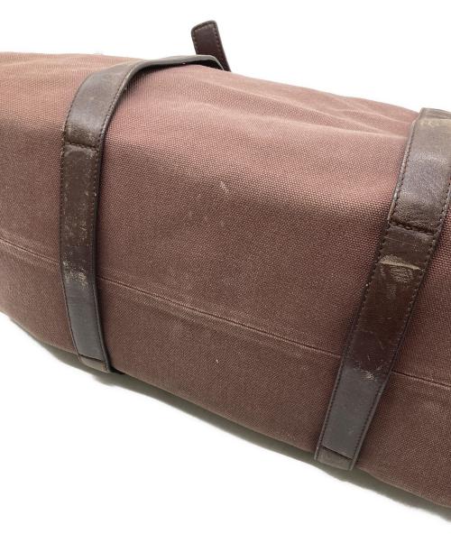 BOTTEGA VENETA（ボッテガベネタ）BOTTEGA VENETA (ボッテガベネタ) キャンバスレザートートバッグ ブラウンの古着・服飾アイテム