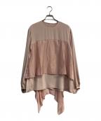 ADOREアドーア）の古着「コンパクトサテンブラウス」｜ピンク