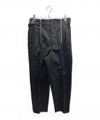 JOHN LAWRENCE SULLIVANジョン ローレンス サリバン）の古着「WOOL GABARDINE ZIP TROUSERS」｜ブラック