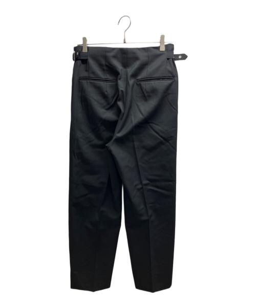 JOHN LAWRENCE SULLIVAN（ジョン ローレンス サリバン）JOHN LAWRENCE SULLIVAN (ジョン ローレンス サリバン) WOOL GABARDINE ZIP TROUSERS ブラック サイズ:44の古着・服飾アイテム