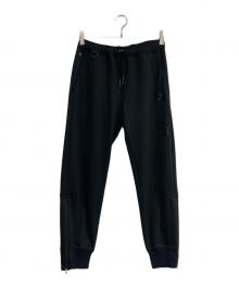 K3-B（ケースリービー）の古着「リサイクル糸メッシュ グラフィックジョガーパンツ」｜ブラック