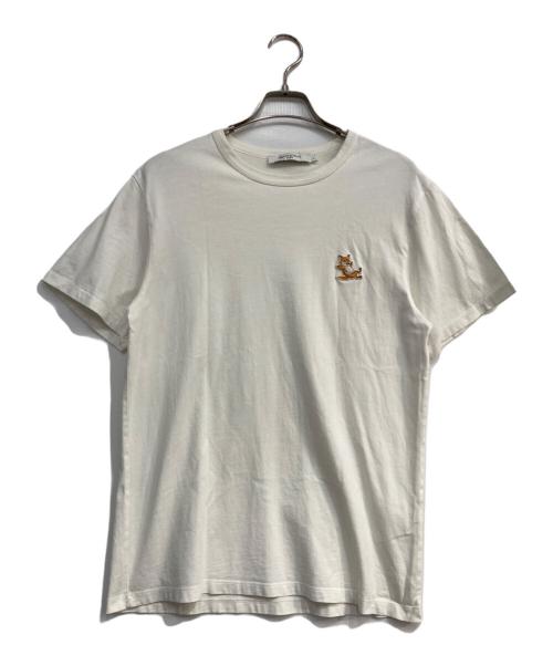 maison kitsune（メゾンキツネ）MAISON KITSUNE (メゾンキツネ) CHILLAX FOXパッチTシャツ ホワイト サイズ:Sの古着・服飾アイテム