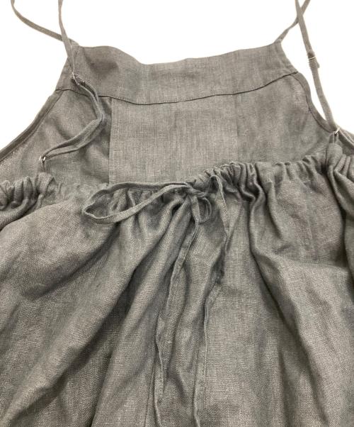 KAGURE（カグレ）KAGURE (カグレ) リネンバックギャザーワンピース ブラック サイズ:Freeの古着・服飾アイテム